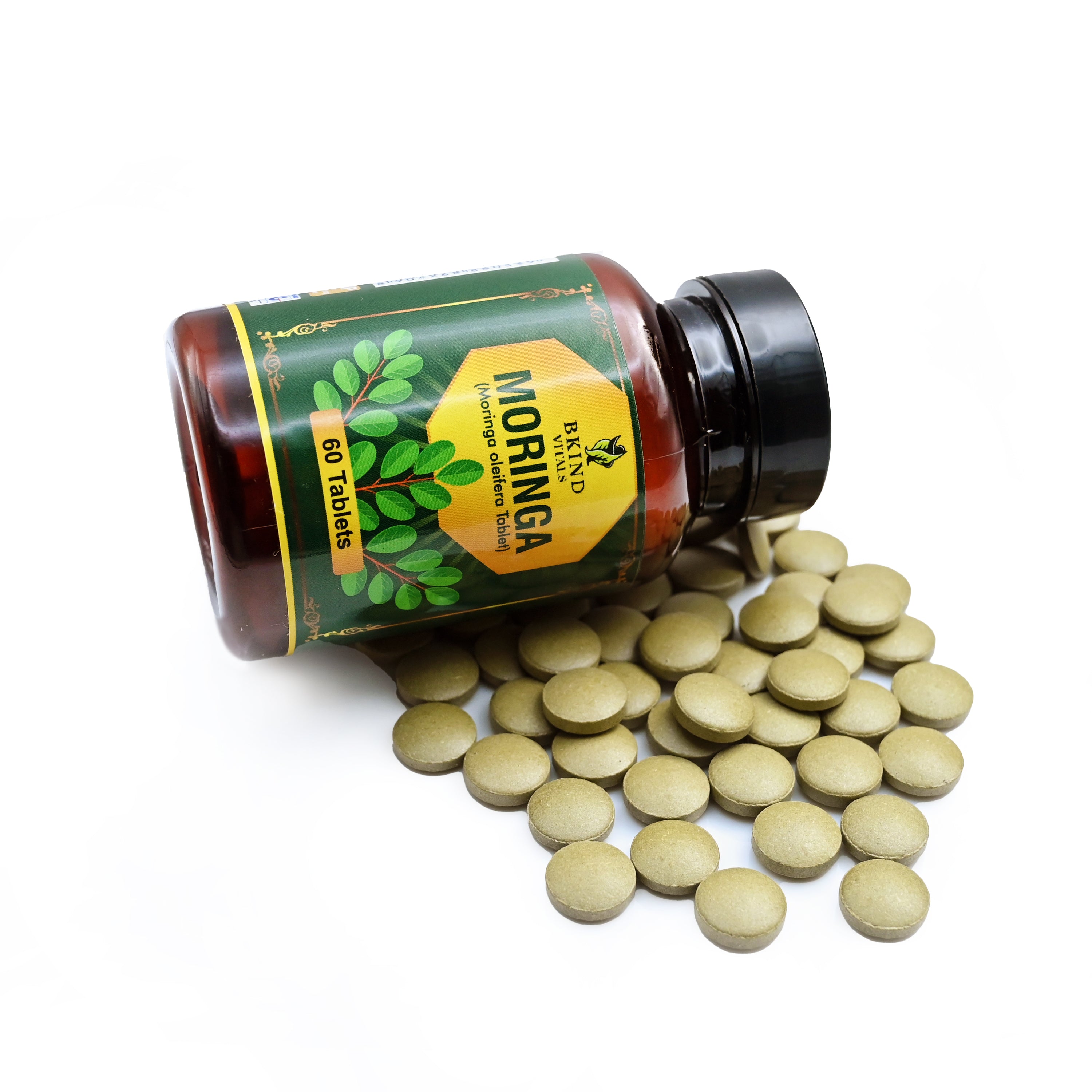 Bkind Vitals Moringa Tablets – Natural Multivitamin from Moringa Oleifera (60 Tablets)