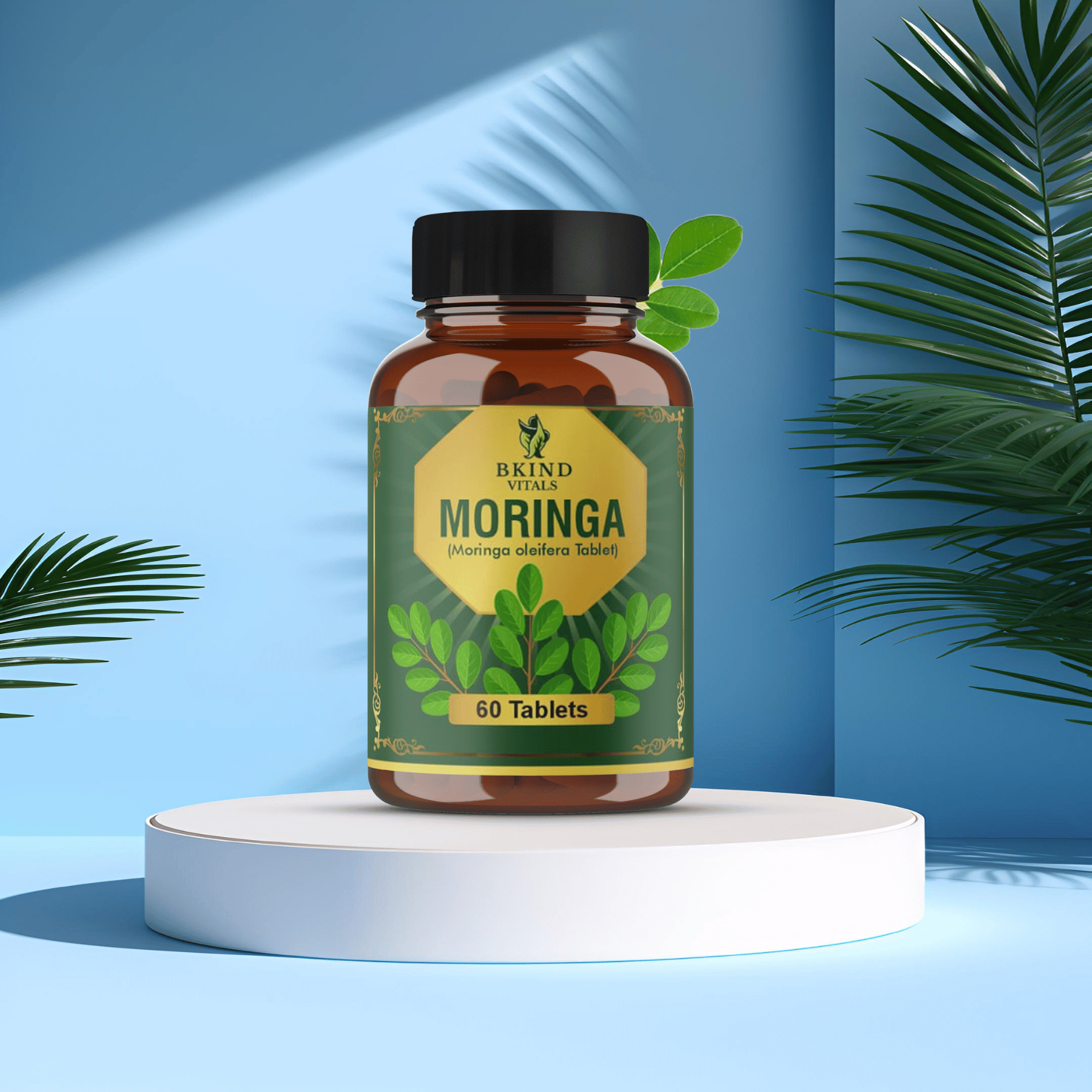 Bkind Vitals Moringa Tablets – Natural Multivitamin from Moringa Oleifera (60 Tablets)